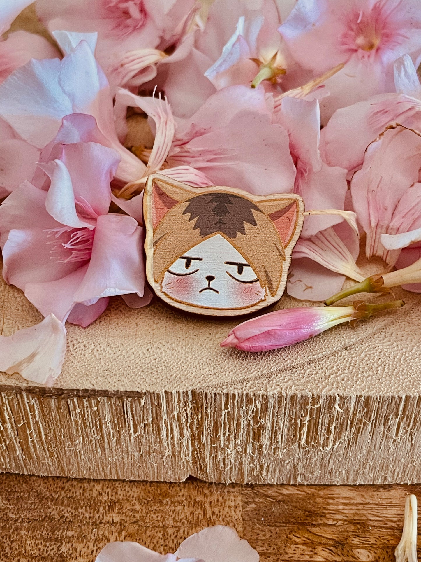 Wood pin Orange cat