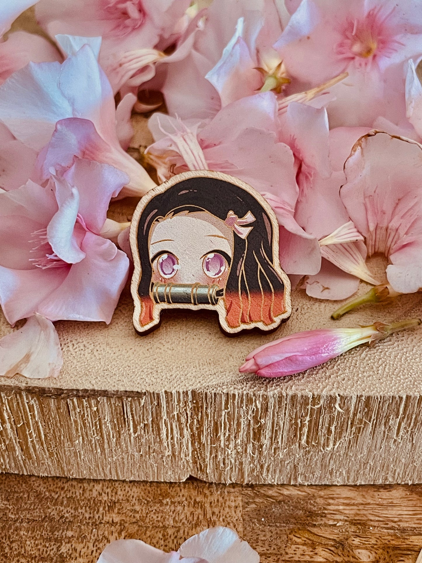Wood pin Demon girl