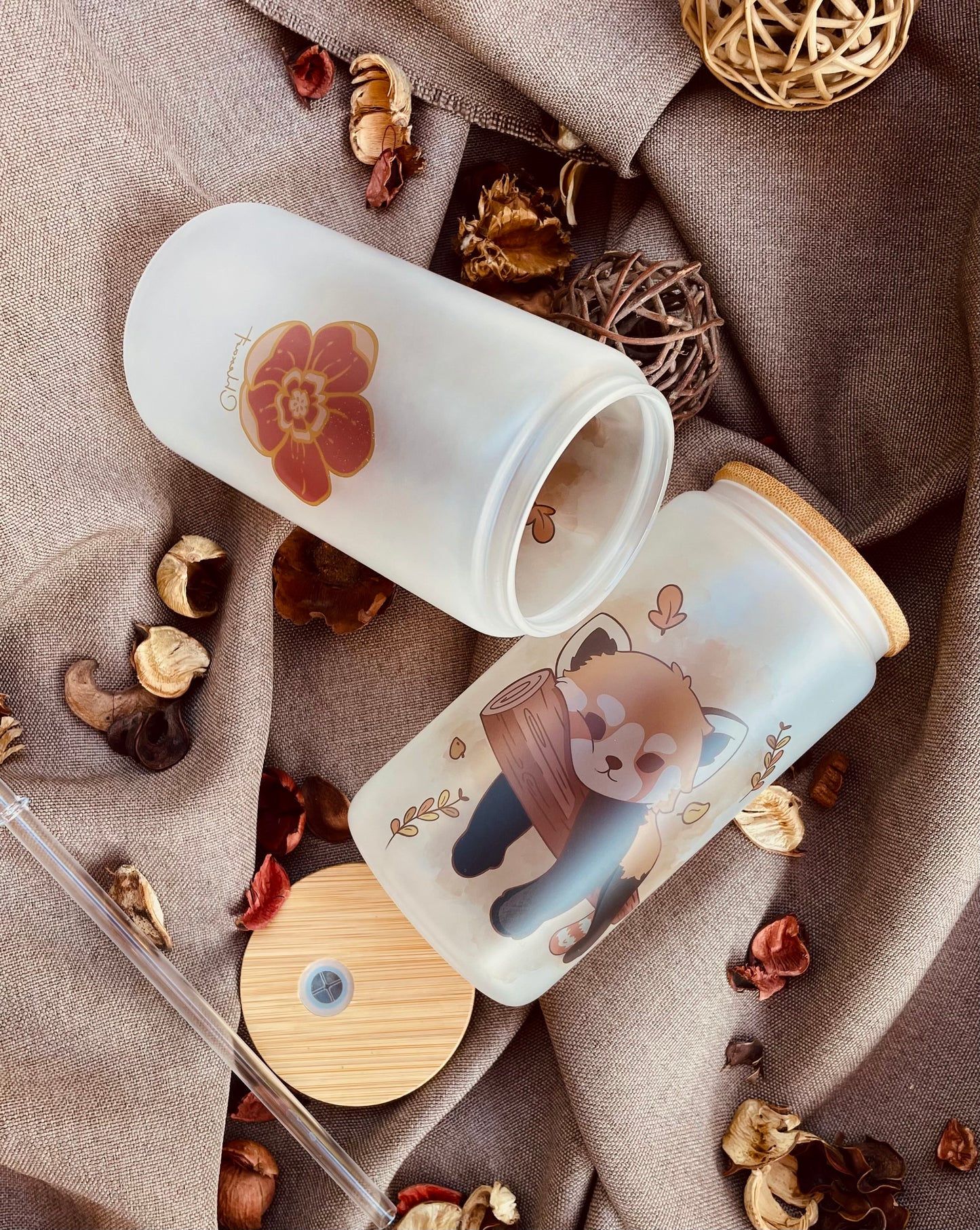 Bicchiere Panda rosso