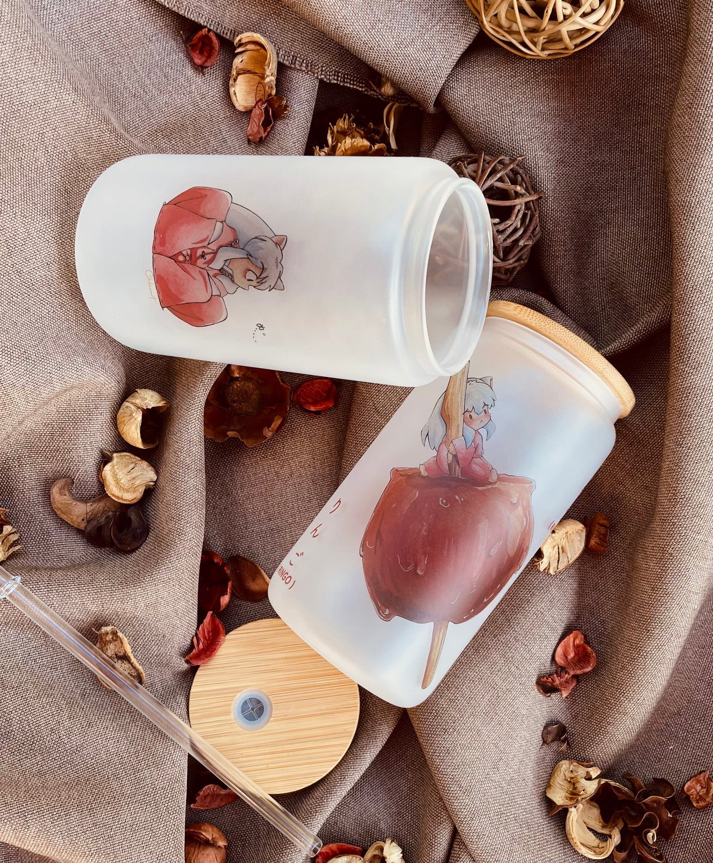 Bicchiere Demone con mela candita