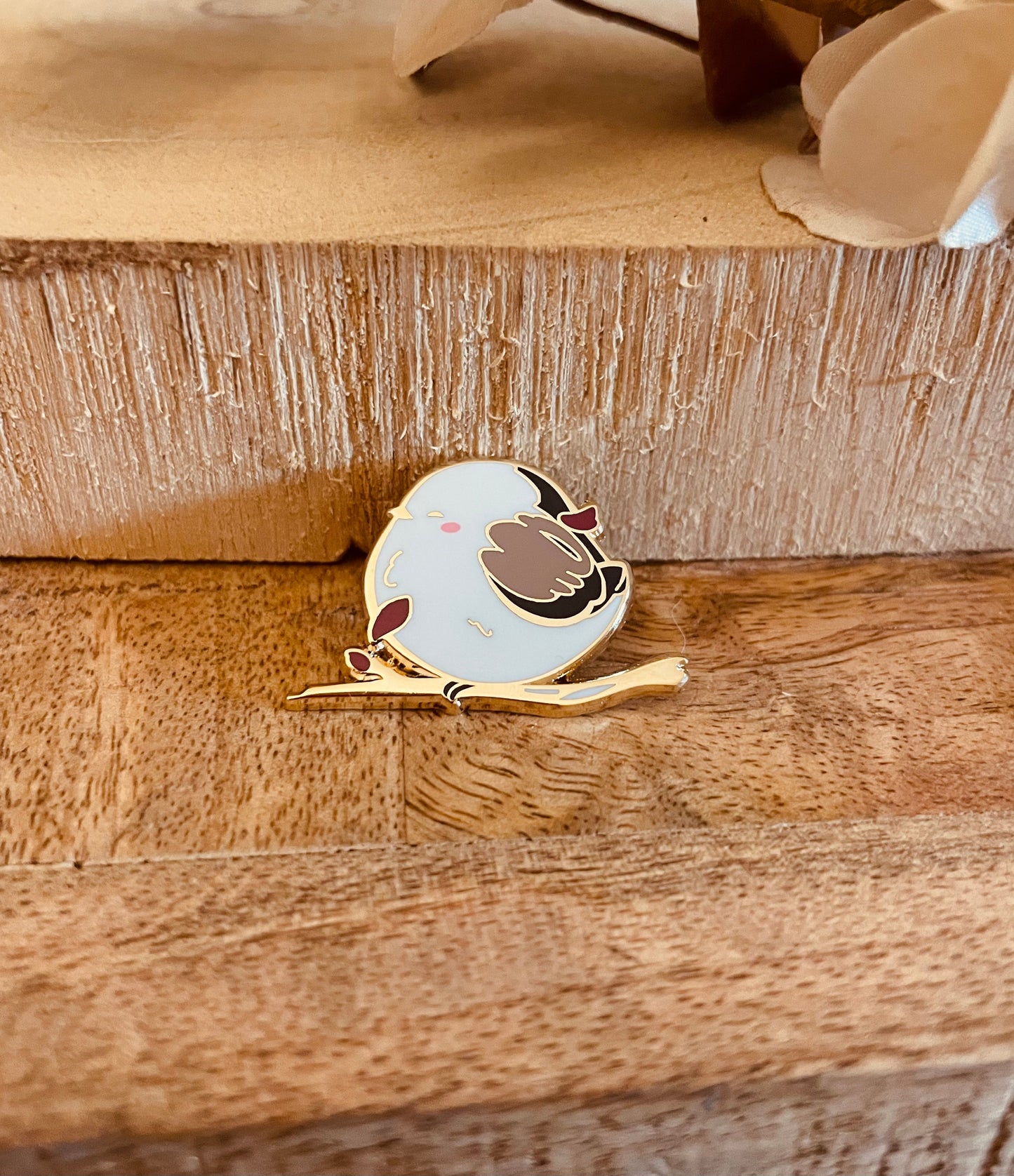 Shima enaga enamel pin