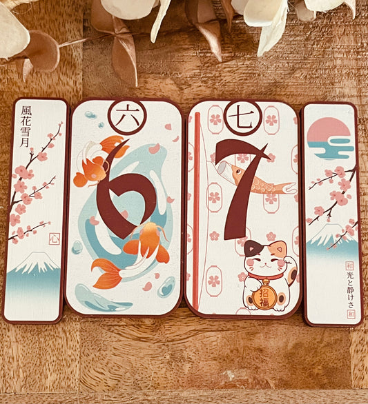 Set 2 numeri civici + 2 tasselli laterali